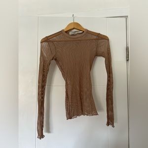 Blush see through top